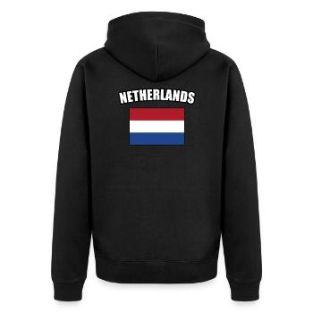 Pays-Bas Pays-Bas Pays-Bas Cadeau - Veste à capuche bio Premium Unisexe - noir - Dos - Nico (187cm)