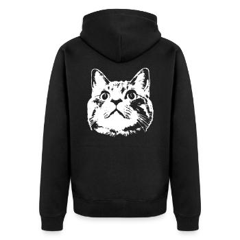 chat - Veste à capuche bio Premium Unisexe - noir - Dos - Nico (187cm)