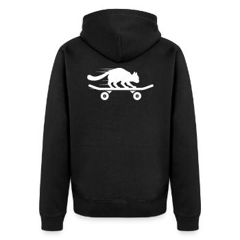chat - Veste à capuche bio Premium Unisexe - noir - Dos - Nico (187cm)