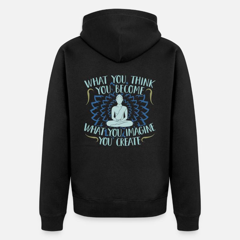 bouddhisme - Veste à capuche bio Premium Unisexe - noir