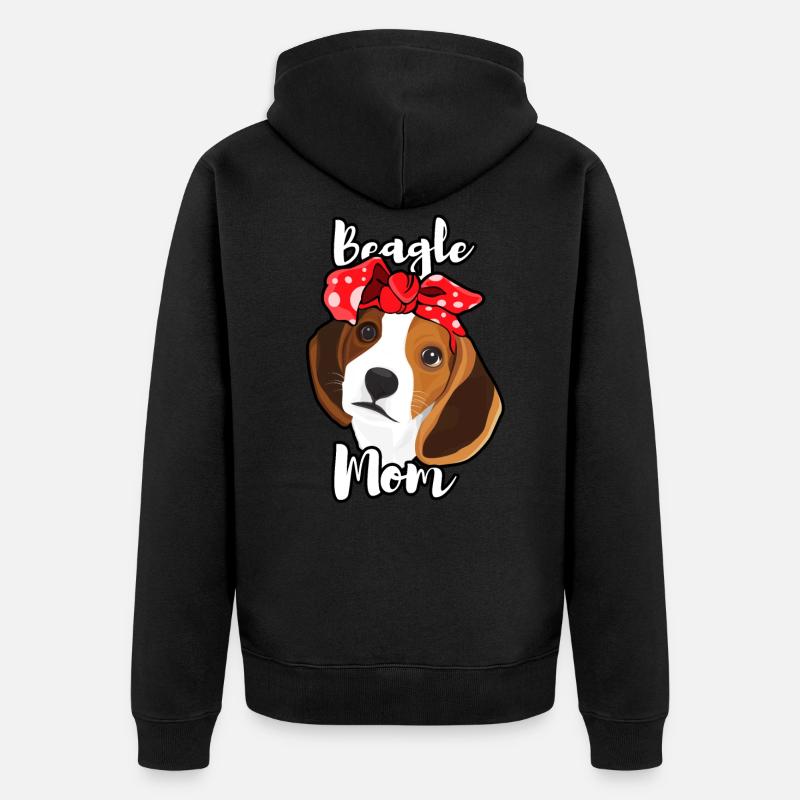 Beagle Hündchen Geschenkidee - Unisex Premium Bio Zip Hoodie - Schwarz