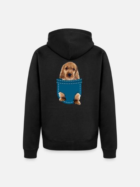 Cocker Spaniel - Veste à capuche bio Premium Unisexe - noir
