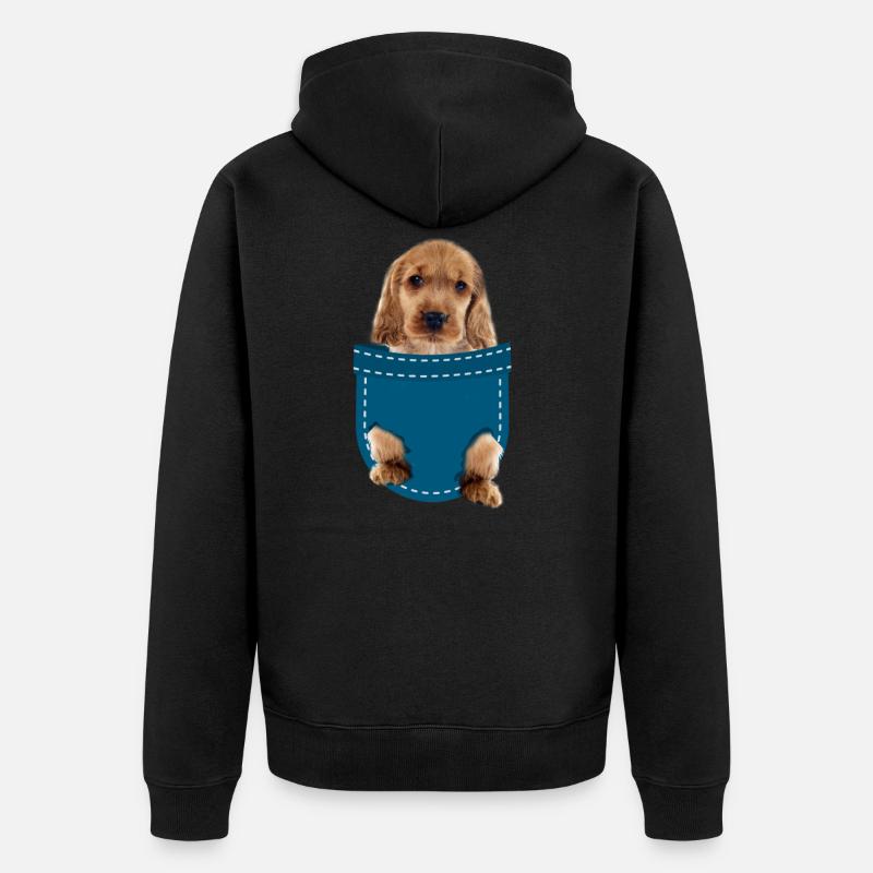 Cocker Spaniel - Veste à capuche bio Premium Unisexe - noir