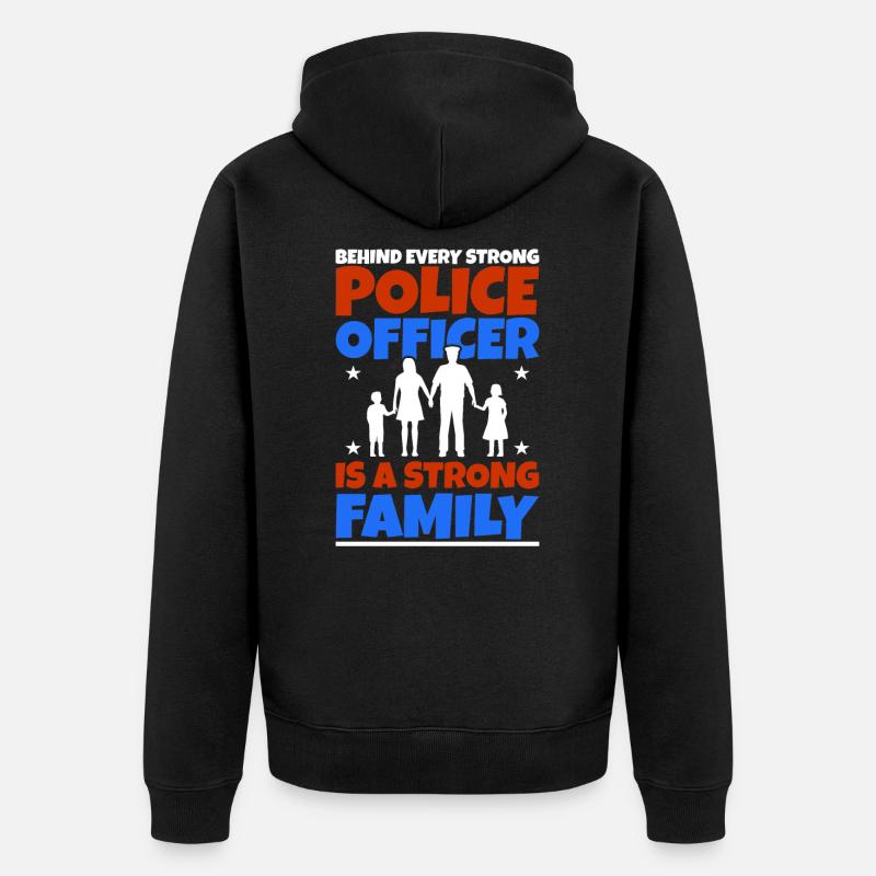 police - Veste à capuche bio Premium Unisexe - noir
