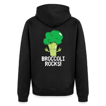 brocoli - Veste à capuche bio Premium Unisexe - noir - Dos - Nico (187cm)
