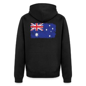 Australie - Veste à capuche bio Premium Unisexe - noir - Dos - Nico (187cm)