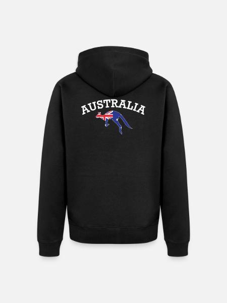 Australia - Unisex Premium Organic Zip Hoodie - black