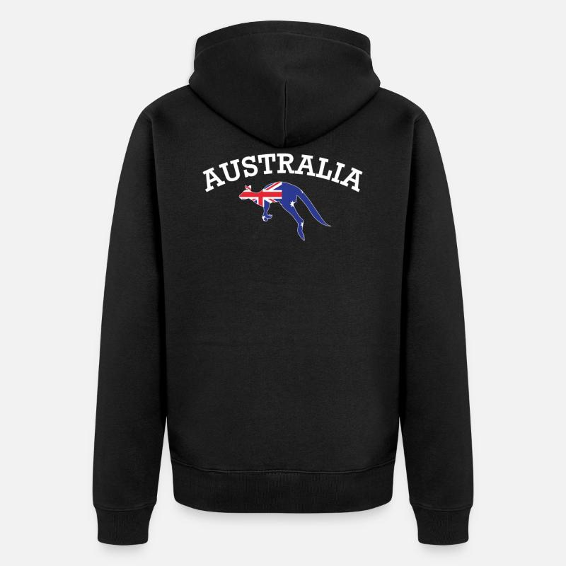Australien - Unisex Premium Bio Zip Hoodie - Schwarz