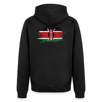 Kenya - Veste à capuche bio Premium Unisexe - noir - Dos - Nico (187cm)