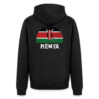 Kenya - Veste à capuche bio Premium Unisexe - noir - Dos - Nico (187cm)