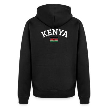 Kenya - Veste à capuche bio Premium Unisexe - noir - Dos - Nico (187cm)