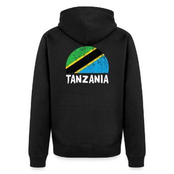 Tanzanie - Veste à capuche bio Premium Unisexe - noir - Dos - Nico (187cm)