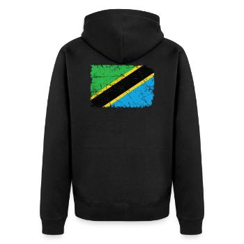 Tanzanie - Veste à capuche bio Premium Unisexe - noir - Dos - Nico (187cm)