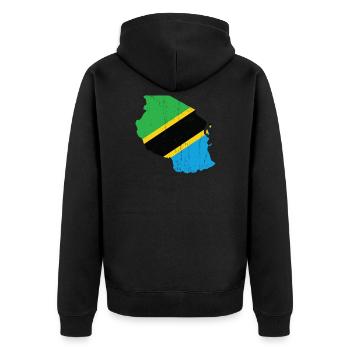 Tanzanie - Veste à capuche bio Premium Unisexe - noir - Dos - Nico (187cm)