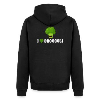 brocoli - Veste à capuche bio Premium Unisexe - noir - Dos - Nico (187cm)
