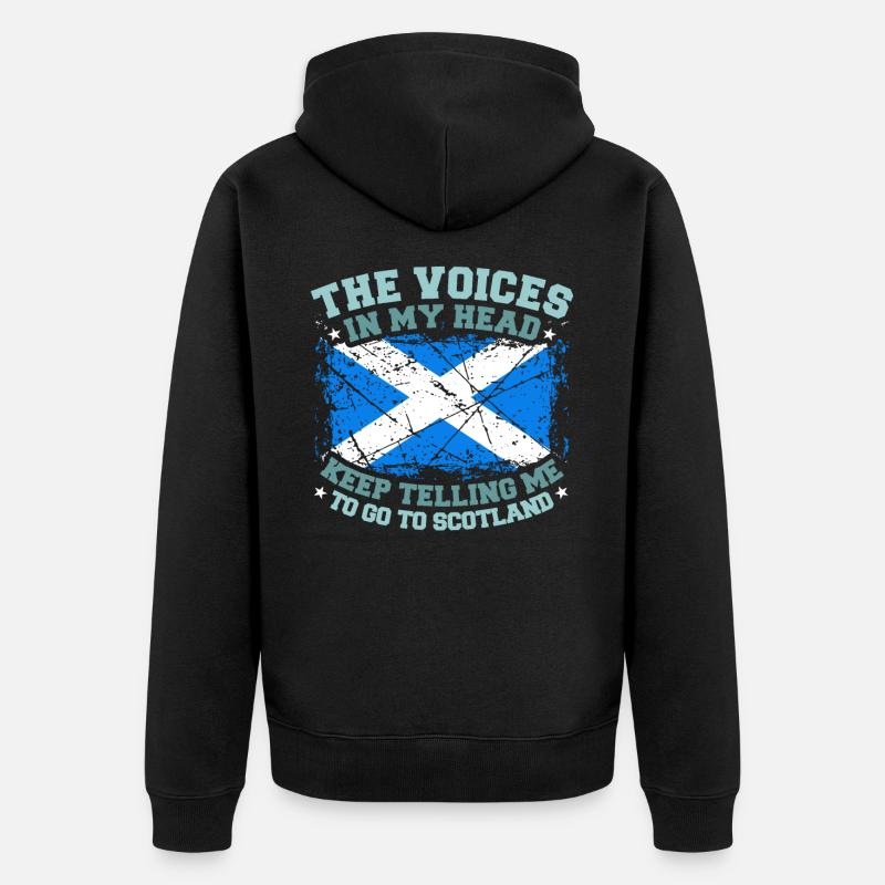 Écosse - Veste à capuche bio Premium Unisexe - noir