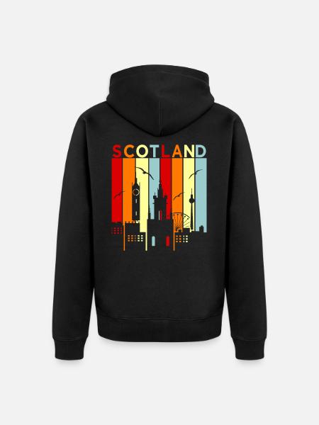 Scotland - Unisex Premium Organic Zip Hoodie - black
