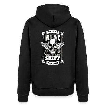 Auto mechanic car auto mechanic gift gift - Unisex Premium Organic Zip Hoodie - black - Back - Nico (187cm)