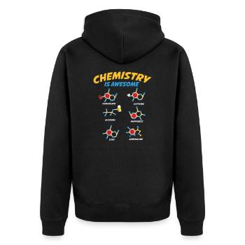 Chemistry Is Awesome - Veste à capuche bio Premium Unisexe - noir - Dos - Nico (187cm)