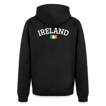 Irlande - Veste à capuche bio Premium Unisexe - noir - Dos - Nico (187cm)