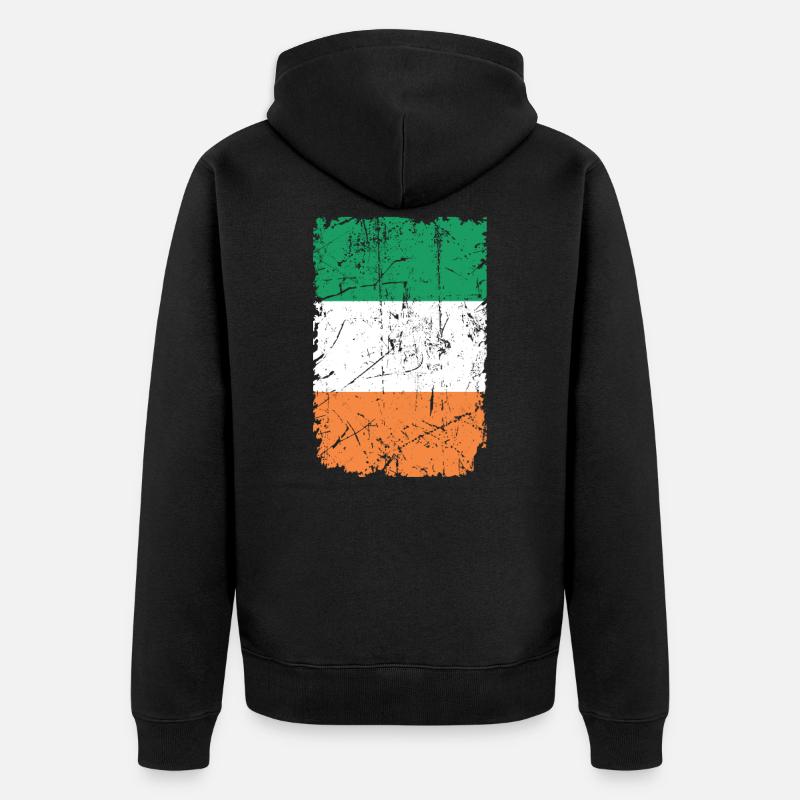 Irlande - Veste à capuche bio Premium Unisexe - noir