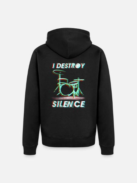 Drums drummer drummer gift - Unisex Premium Organic Zip Hoodie - black