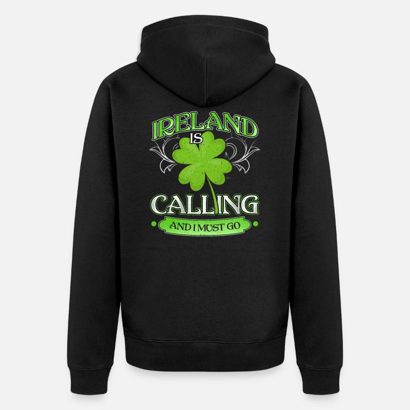Irlande - Veste à capuche bio Premium Unisexe - noir