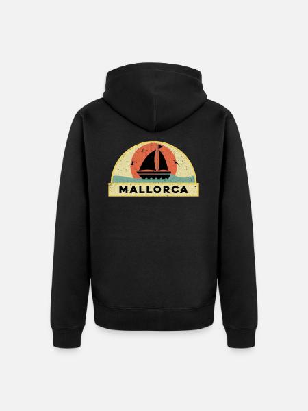Majorca - Unisex Premium Organic Zip Hoodie - black