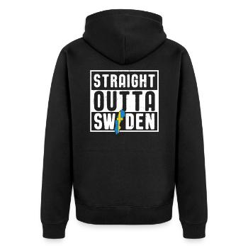 Suède - Veste à capuche bio Premium Unisexe - noir - Dos - Nico (187cm)