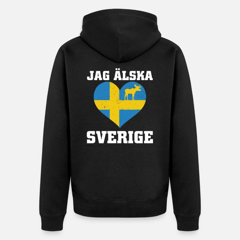 Suède - Veste à capuche bio Premium Unisexe - noir