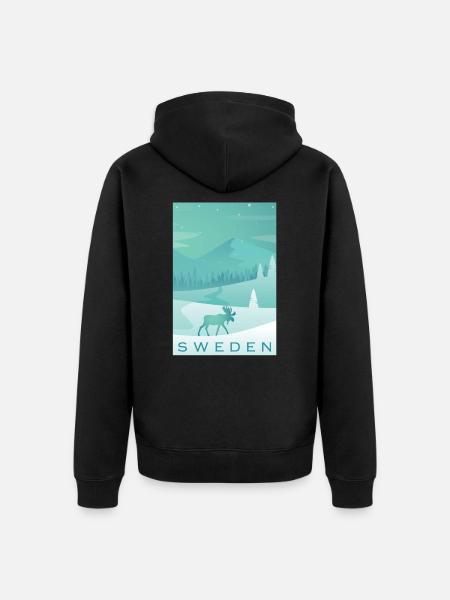 Suède - Veste à capuche bio Premium Unisexe - noir