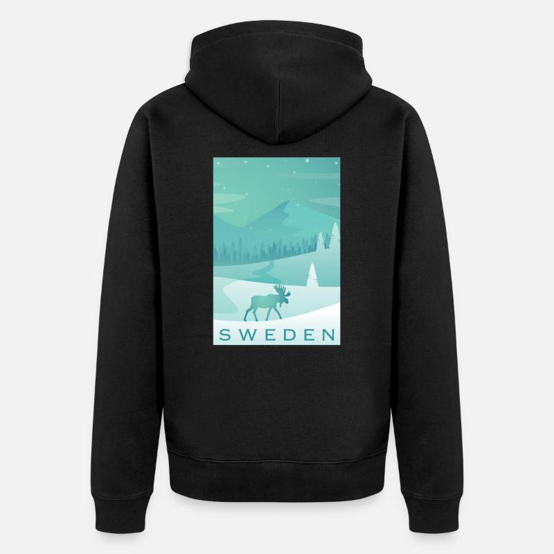 Suède - Veste à capuche bio Premium Unisexe - noir