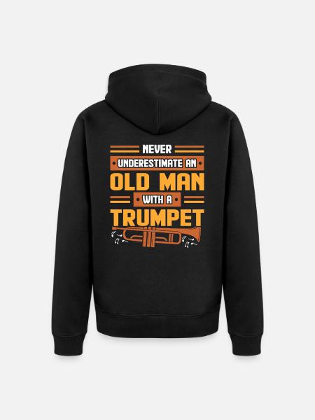 Trumpet - Unisex Premium Organic Zip Hoodie - black