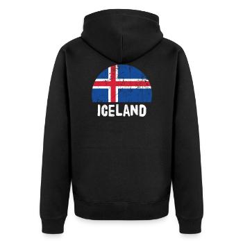 Islande - Veste à capuche bio Premium Unisexe - noir - Dos - Nico (187cm)