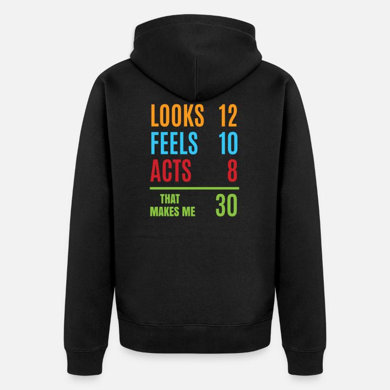 30e anniversaire - Veste à capuche bio Premium Unisexe - noir