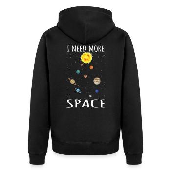 Planètes univers - Veste à capuche bio Premium Unisexe - noir - Dos - Nico (187cm)