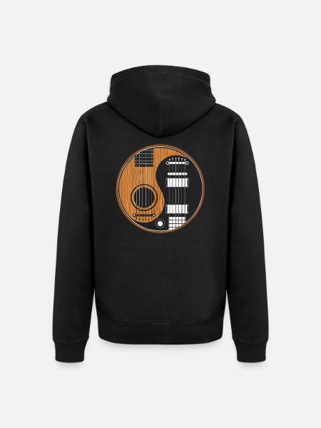 guitare - Veste à capuche bio Premium Unisexe - noir