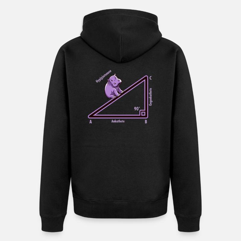 Hyppotenuse Hypotenuse Triangle Mathe Nerd Humour - Veste à capuche bio Premium Unisexe - noir