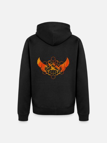 Ciseaux, rasoirs - Veste à capuche bio Premium Unisexe - noir