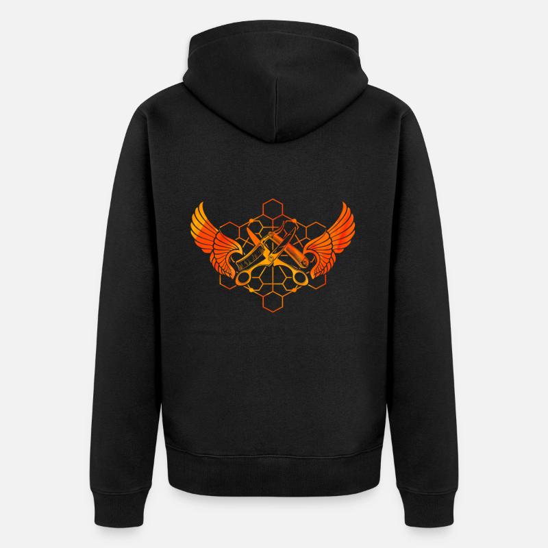 Ciseaux, rasoirs - Veste à capuche bio Premium Unisexe - noir