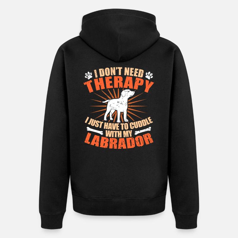Labrador - Unisex Premium Bio Zip Hoodie - Schwarz