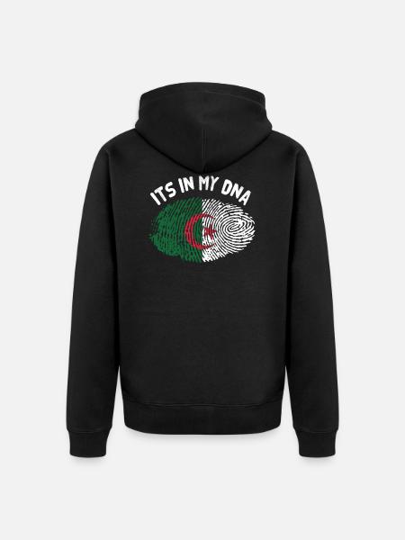 Algeria - Unisex Premium Organic Zip Hoodie - black