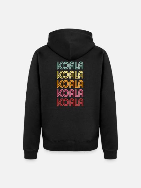 Koala bear - Unisex Premium Organic Zip Hoodie - black