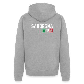 Sardegna Italia Sardinia Italy - Unisex Premium Organic Zip Hoodie - heather grey - Back - Nico (187cm)