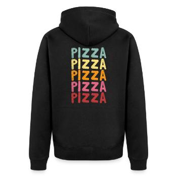 pizza - Veste à capuche bio Premium Unisexe - noir - Dos - Nico (187cm)
