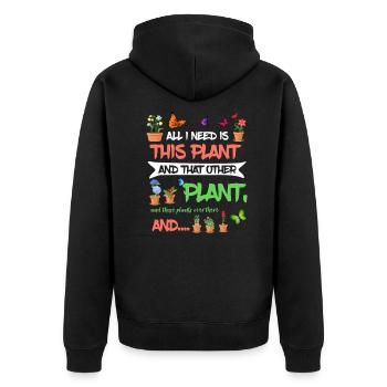 Florist Gardener Nursery Gift Florist Gift - Unisex Premium Organic Zip Hoodie - black - Back - Nico (187cm)