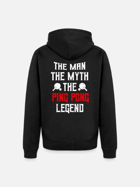 table tennis - Unisex Premium Organic Zip Hoodie - black
