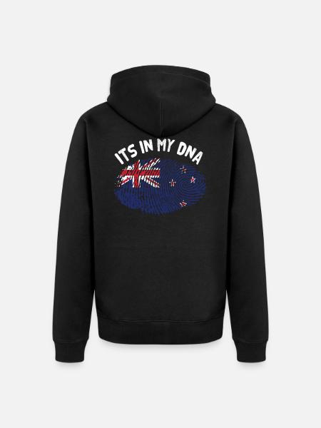 Neuseeland - Unisex Premium Bio Zip Hoodie - Schwarz