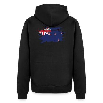 nouvelle-Zélande - Veste à capuche bio Premium Unisexe - noir - Dos - Nico (187cm)