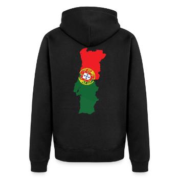 Portugal - Veste à capuche bio Premium Unisexe - noir - Dos - Nico (187cm)